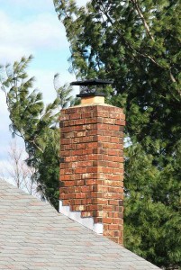 Chimney with a chimney cap
